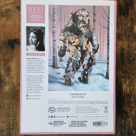 Puzzle Cat Sasquatch! 1000 - Picture 3 of 5